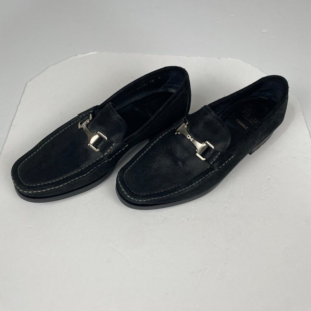 Allen Edmonds FIESOLE Shoes Italian Loafer Size 10 D Black Suede Shoe Confort